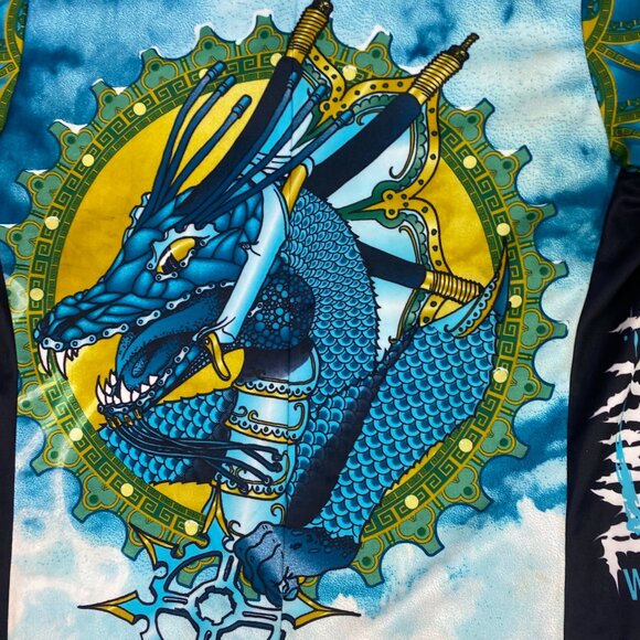Primal Wear Cold Front Cycling Jersey Men's Large Asian Dragon Dragons - Picture 2 of 10